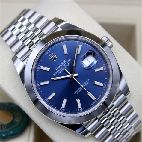 rolex datejust 2 blue dial replica|blue face rolex date just.